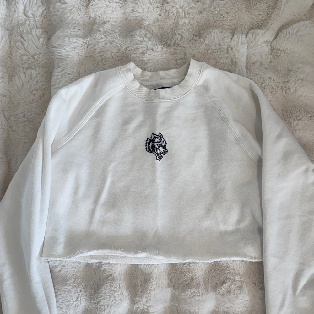 Darc Sport White Cropped Sweatshirt